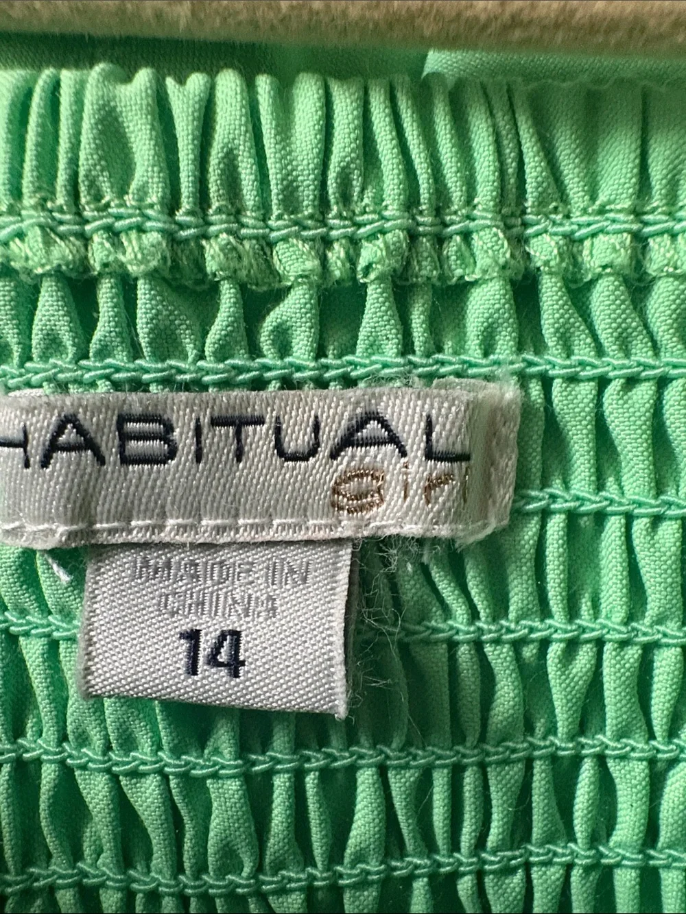 Habitual Girls Green Bow Front Tiered Party Dress Size 14